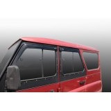 Дефлекторы неломающиеся на боковые стекла VORON GLASS UAZ HUNTER /накладные/ скотч /к-т 4 шт./